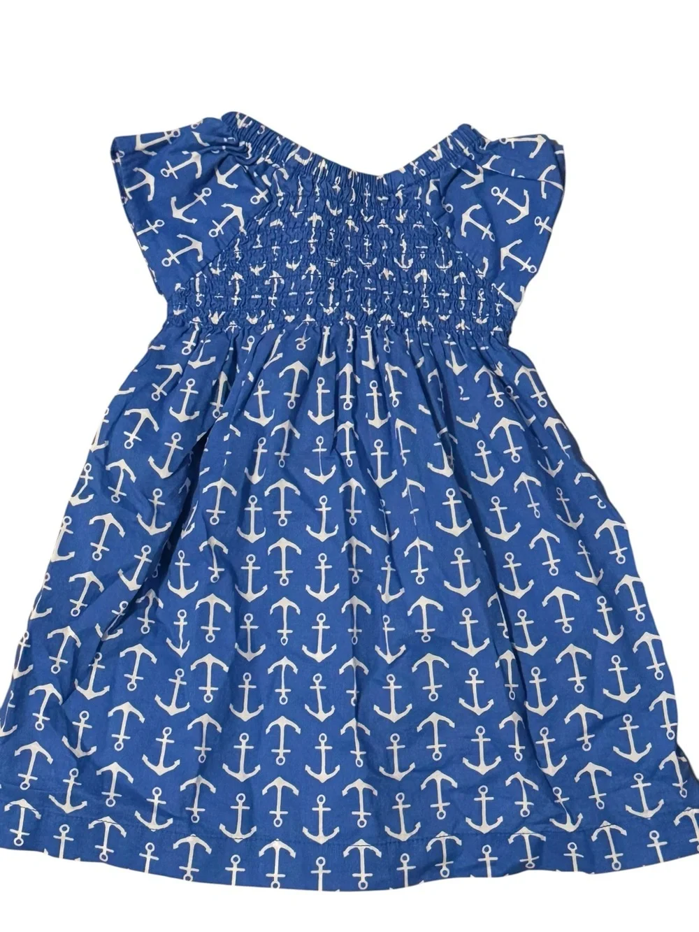 NWOT Carter’s Baby Girl Blue Anchor Smocked Top 12M